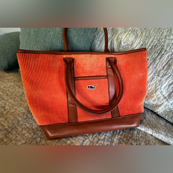 Vineyard Vines Handbags - Vineyard Vines Coral Corduroy Tote